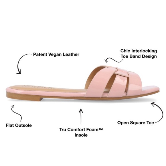 Journee Collection Women’s Arrina Tru Comfort Foam Slip on Slide Flat Sandals - Picture 6 of 6